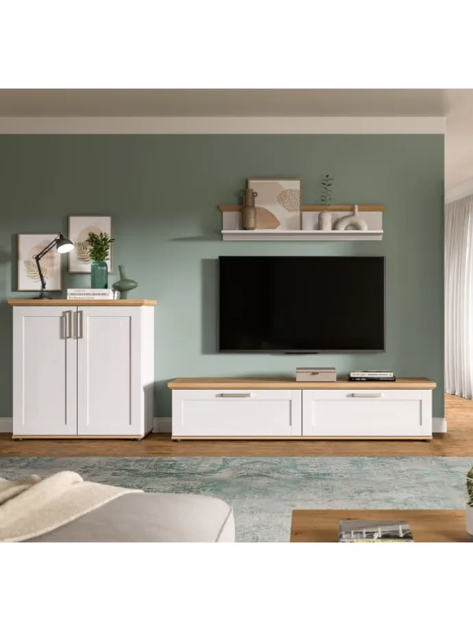 Wohnkombination (B/H/T: 260x151x40 cm) in Sibiu Lärche Nachbildung