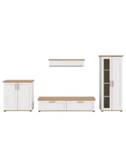 Wohnkombination (B/H/T: 336x161x40 cm) in Sibiu Lärche Nachbildung