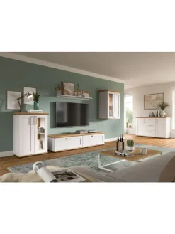 Wohnkombination (B/H/T: 336x161x40 cm) in Sibiu Lärche Nachbildung