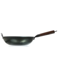 WOK Pfanne für Gasherd Grill Eisen mit Holzgriff D: 32cm