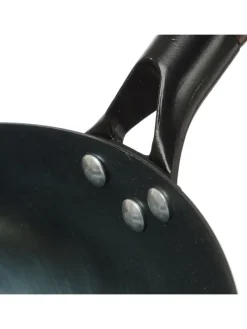 WOK Pfanne für Gasherd Grill Eisen mit Holzgriff D: 32cm