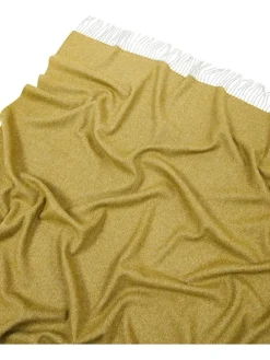 Wolldecke mit Kaschmiranteil in Gelb - (L)180 x (B)130 cm