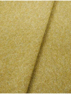 Wolldecke mit Kaschmiranteil in Gelb - (L)180 x (B)130 cm