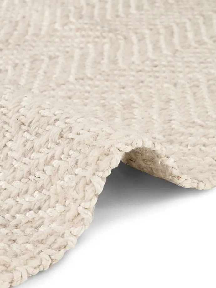 Woll-Teppich "Majoli" in Creme/ Weiß