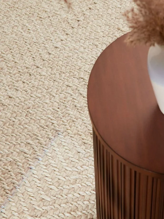 Woll-Teppich "Majoli" in Creme/ Weiß