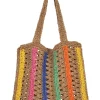 Women Tote Bag in Beige Multicolor