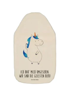 Wärmekissen Einhorn Mann mit Spruch in Weiß
