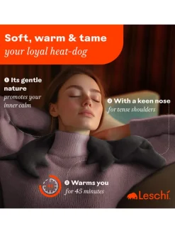 Wärmekissen "Hund Winston" in Schwarz - (B)52 x (H)20 x (T)4 cm