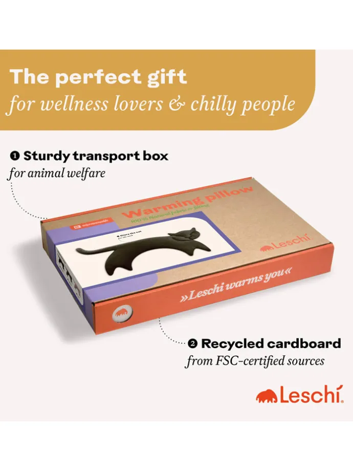 Wärmekissen "Katze Clara" in Lila - (B)47 x (H)23 x (T)4 cm