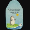 Wärmekissen Pinguin Surfer mit Spruch in Eisblau