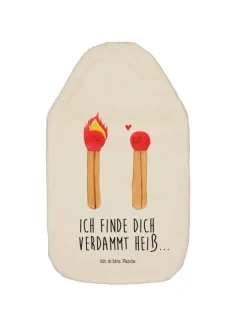 Wärmekissen Streichhölzer mit Spruch in Weiß
