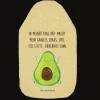 Wärmflasche Avocado Glücklich mit Spruch in Gelb Pastell