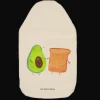 Wärmflasche Avocado Toast ohne Spruch in Weiß