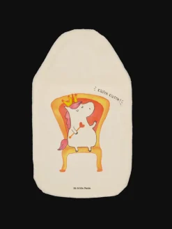 Wärmflasche Einhorn König ohne Spruch in Weiß