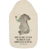 Wärmflasche Elefant Biene mit Spruch in Weiß
