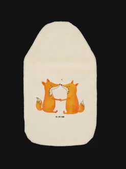 Wärmflasche Füchse Liebe ohne Spruch in Weiß