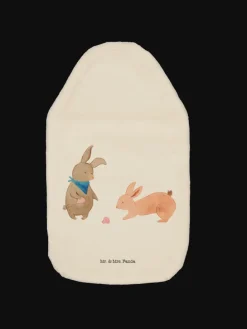 Wärmflasche Hasen Muschel ohne Spruch in Weiß