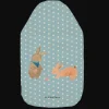 Wärmflasche Hasen Muschel ohne Spruch in Blau Pastell