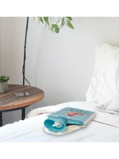 Wärmflasche Hummer Weizen mit Spruch in Blau Pastell