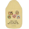 Wärmflasche Igel Familie mit Spruch in Gelb Pastell
