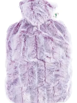 Wärmflasche in silbergrau/lila