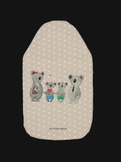 Wärmflasche Koala Familie zwei ohne Spruch in Grau Pastell