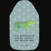 Wärmflasche Krokodil mit Spruch in Blau Pastell