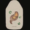 Wärmflasche Otter Seerose ohne Spruch in Grau Pastell