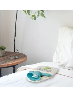 Wärmflasche Schildkröte Wanderer mit Spruch in Weiß