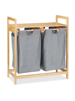 Wäschekorb 2 Fächer mit Ablage