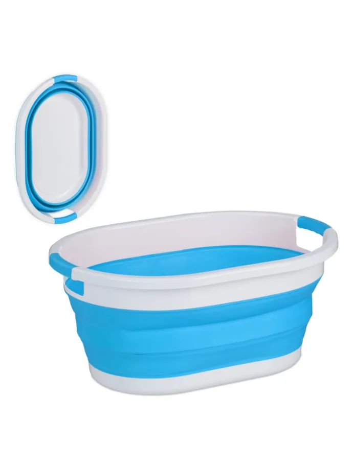 Wäschekorb "faltbar" in Blau - 24 l