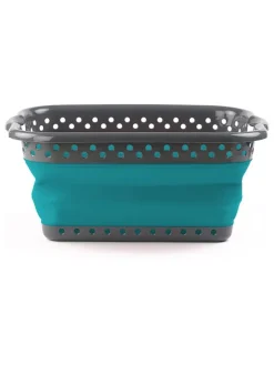 Wäschekorb in Blau/ Grün - (B)54 x (H)24 x (T)39,1 cm