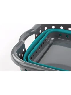 Wäschekorb in Blau/ Grün - (B)54 x (H)24 x (T)39,1 cm