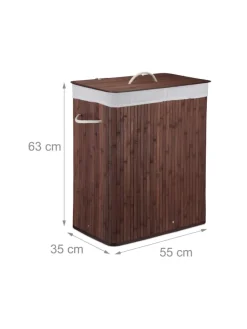 Wäschekorb in Braun - (B)55 x (H)63 x (T)35 cm