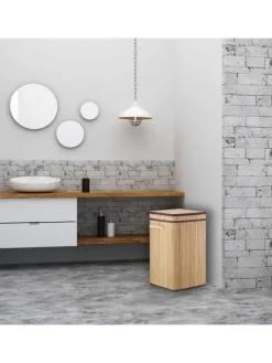 Wäschekorb in Braun - (B)36 x (H)63 x (T)36 cm