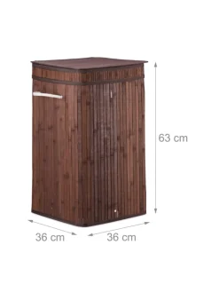 Wäschekorb in Braun - (B)36 x (H)63 x (T)36 cm