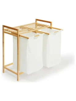 Wäschekorb in Creme/ Natur