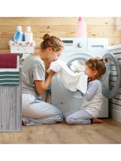 Wäschekorb in Grau - (B)36 x (H)63 x (T)36 cm