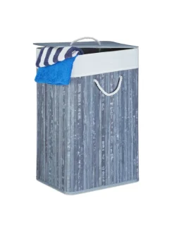 Wäschekorb in Grau - (B)43,5 x (H)65,5 x (T)33,5 cm