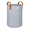 Wäschekorb in Grau - (H)45 x Ø30 cm
