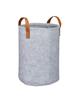 Wäschekorb in Grau - (H)45 x Ø30 cm