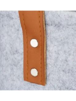 Wäschekorb in Grau - (H)45 x Ø30 cm