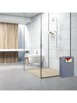 Wäschekorb in Grau/ Natur - 105 l