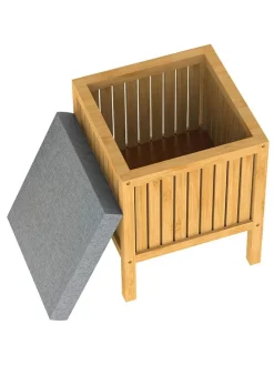 Wäschekorb in Hellbraun - (B)39 x (H)52 x (T)39 cm