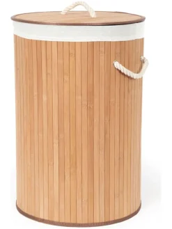 Wäschekorb in Hellbraun - (H)60 x Ø 40 cm