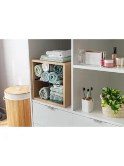 Wäschekorb in Hellbraun - (H)60 x Ø 40 cm