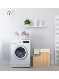 Wäschekorb in Natur - (B)62,5 x (H)62 x (T)42,5 cm