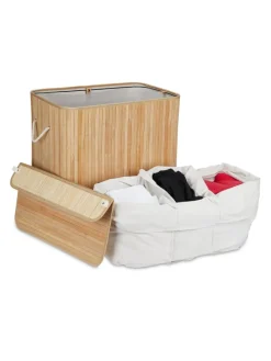 Wäschekorb in Natur - (B)62,5 x (H)62 x (T)42,5 cm