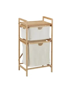 Wäschekorb in Natur/ Beige - (B)44 x (H)85 x (T)33 cm