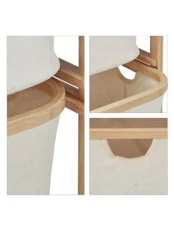 Wäschekorb in Natur/ Beige - (B)44 x (H)85 x (T)33 cm